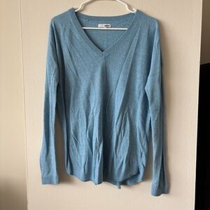 Sonoma Blue Knit V-neck Sweater - Size Large
